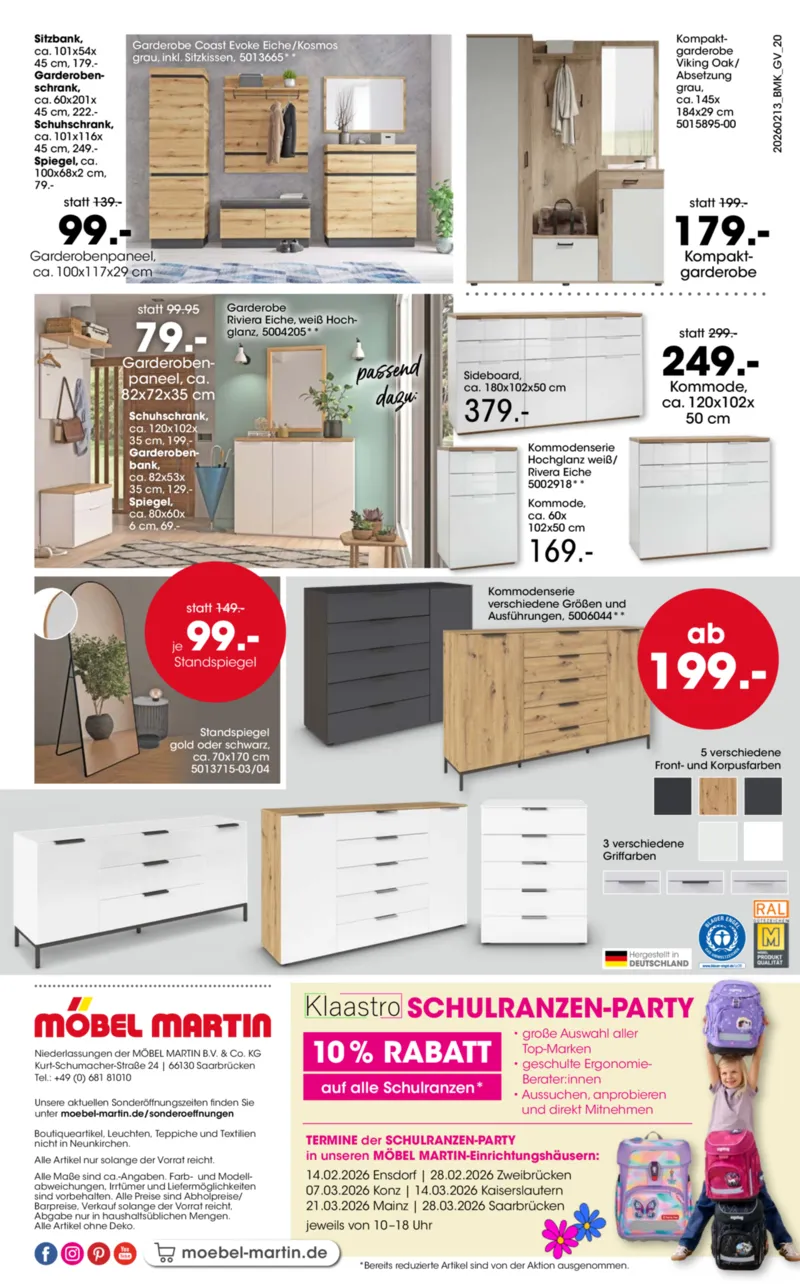 Möbel Martin Prospekt vom 13.02.2026, Seite 20