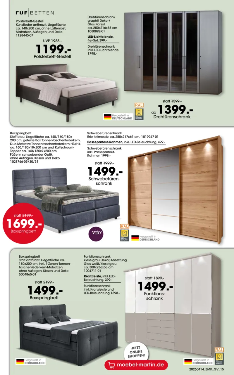 Möbel Martin Prospekt vom 14.04.2026, Seite 15