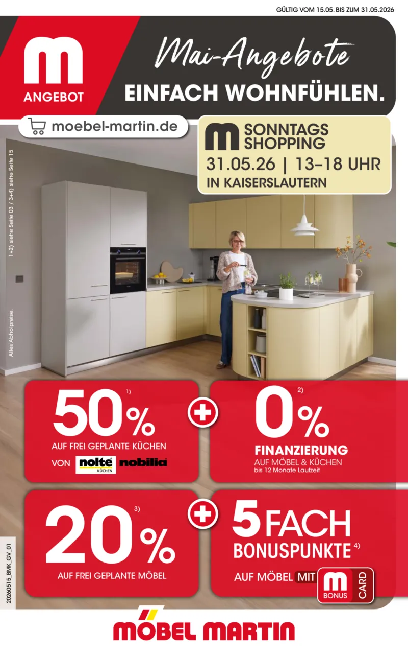 Möbel Martin Prospekt vom 15.05.2026, Seite 1