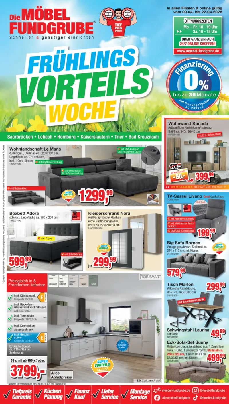 Möbelfundgrube Prospekt vom 09.04.2026, Seite 1