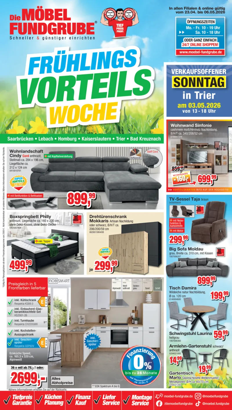 Möbelfundgrube Prospekt vom 23.04.2026, Seite 1