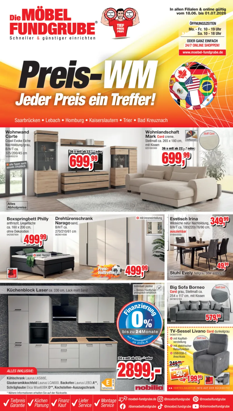 Möbelfundgrube Prospekt vom 18.06.2026, Seite 1