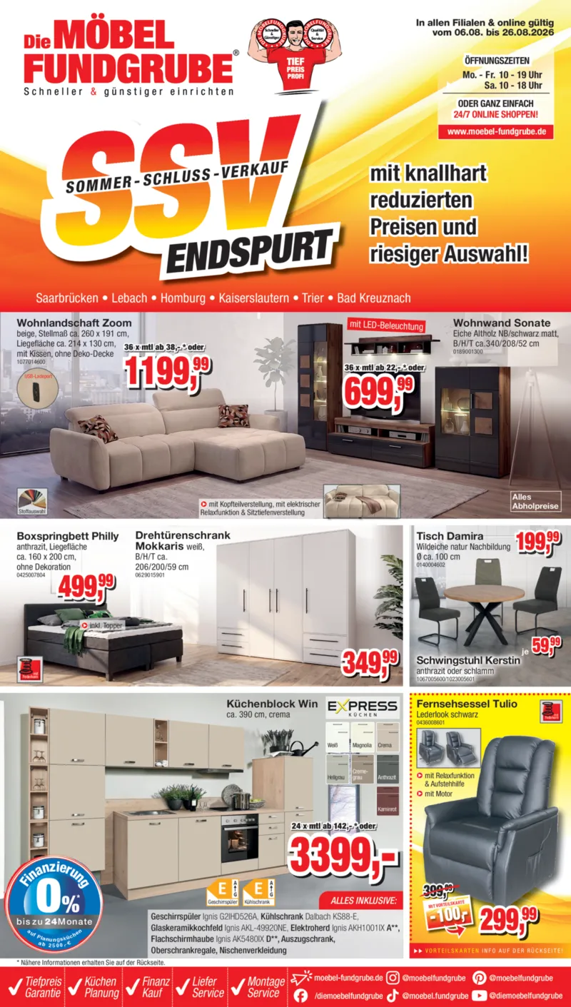 Möbelfundgrube Prospekt vom 06.08.2026, Seite 1