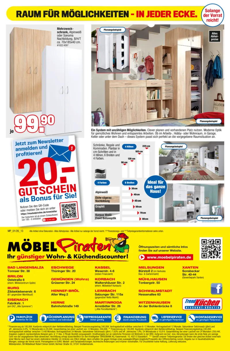 Möbelpiraten Prospekt vom 03.01.2026, Seite 10
