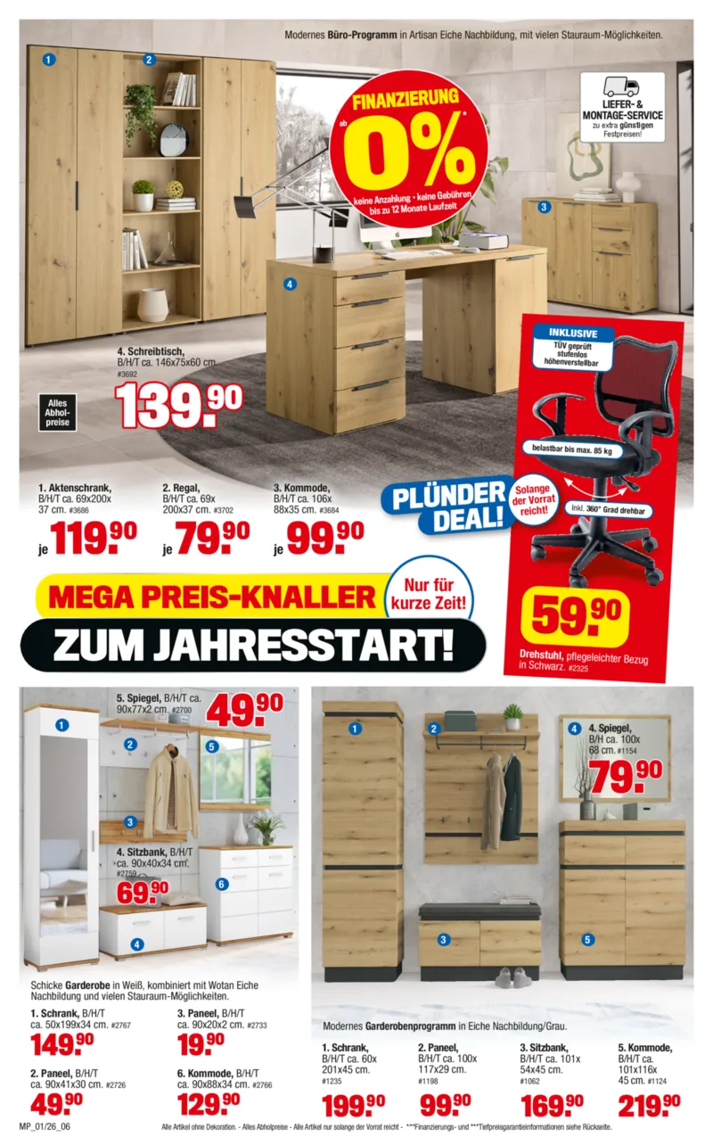Möbelpiraten Prospekt vom 03.01.2026, Seite 6