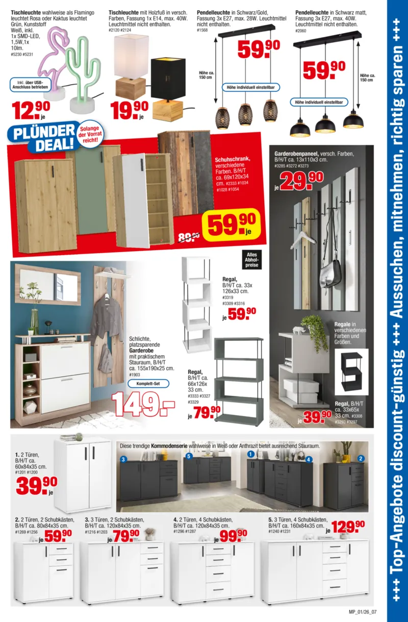 Möbelpiraten Prospekt vom 03.01.2026, Seite 7