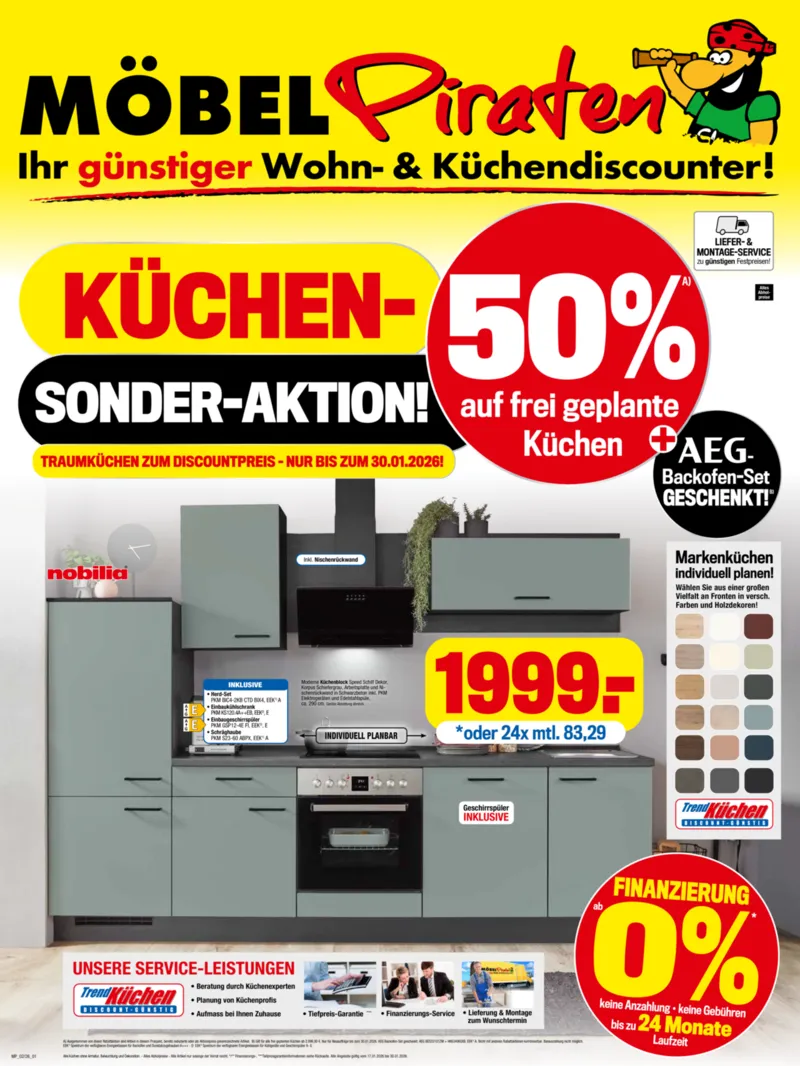 Möbelpiraten Prospekt vom 17.01.2026, Seite 1