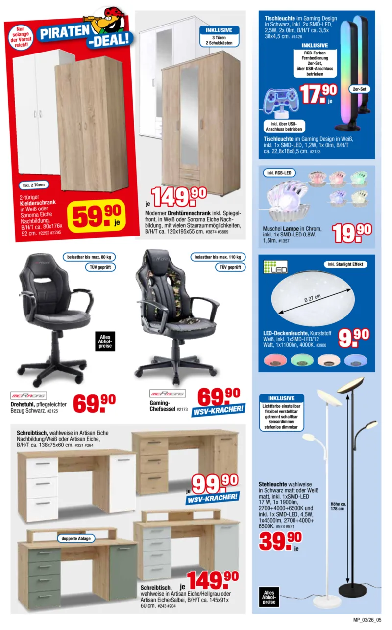 Möbelpiraten Prospekt vom 31.01.2026, Seite 5