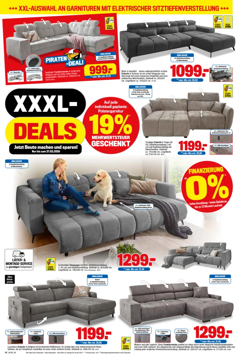 Möbelpiraten Prospekt vom 14.02.2026, Seite 4