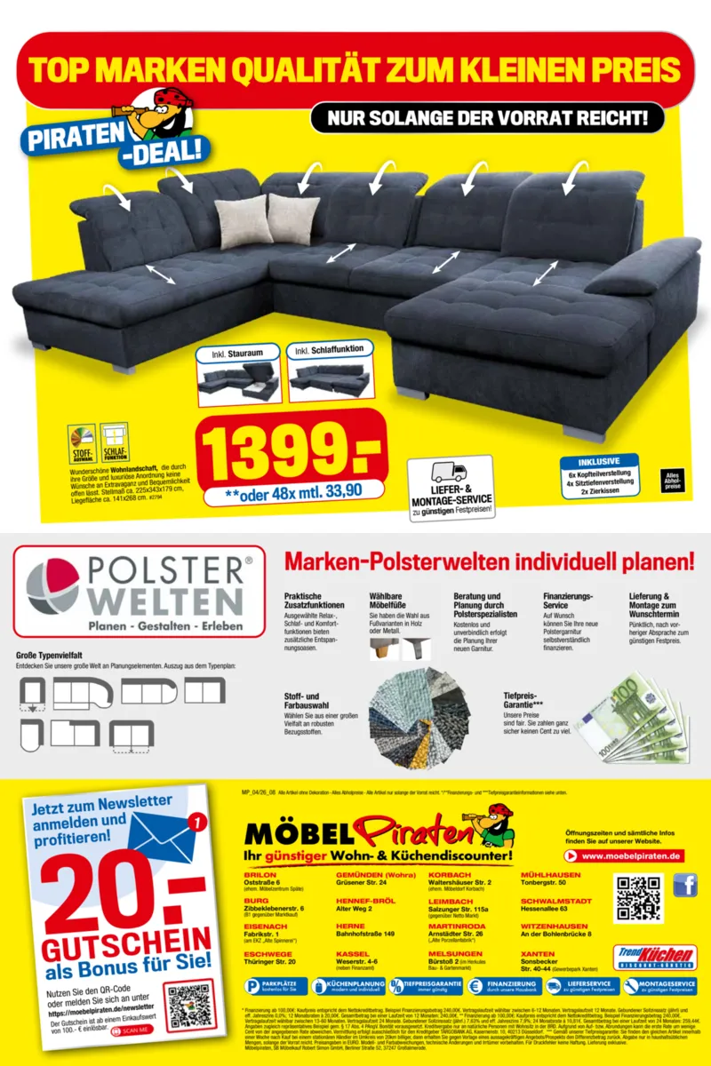 Möbelpiraten Prospekt vom 14.02.2026, Seite 8