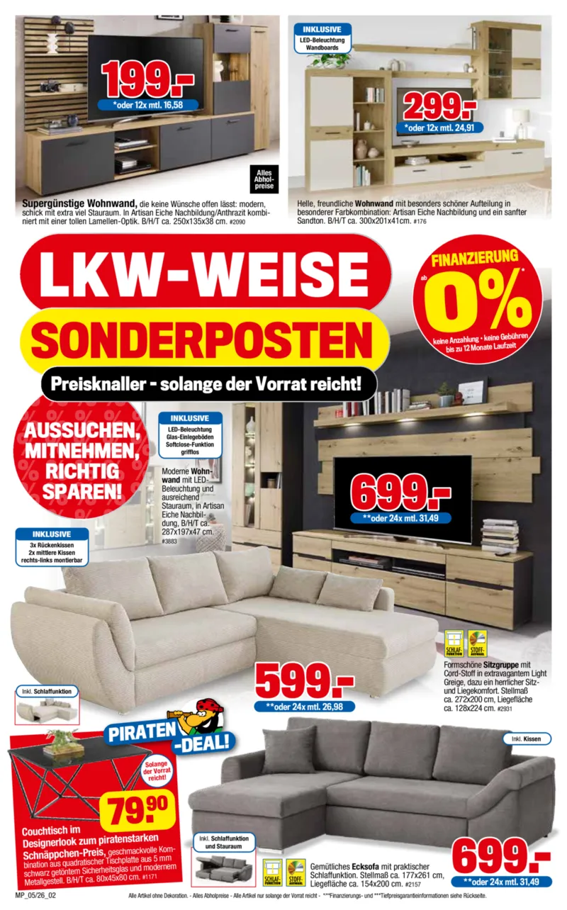 Möbelpiraten Prospekt vom 28.02.2026, Seite 2