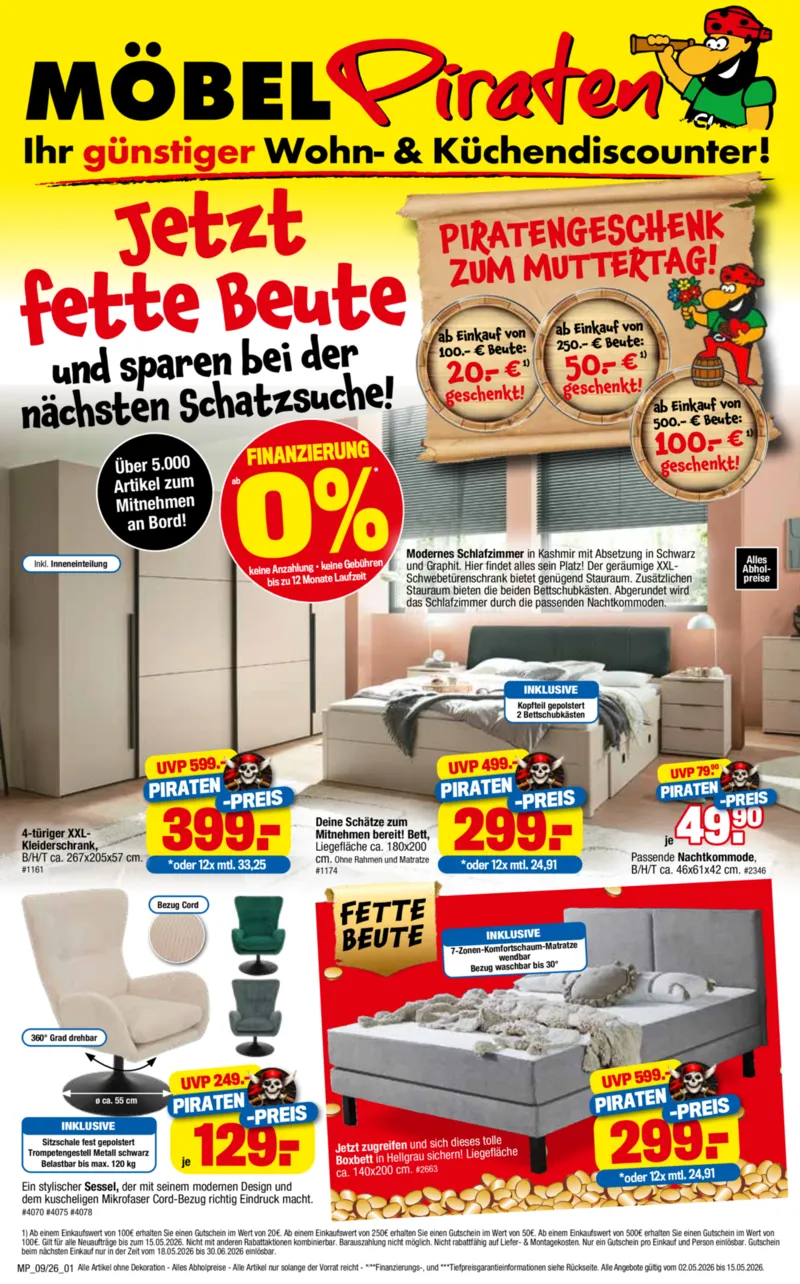 Möbelpiraten Prospekt vom 02.05.2026, Seite 1