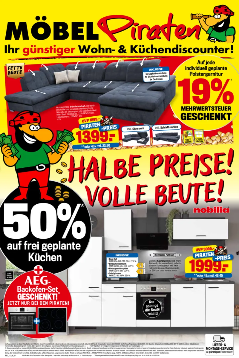 Möbelpiraten Prospekt vom 30.05.2026, Seite 1