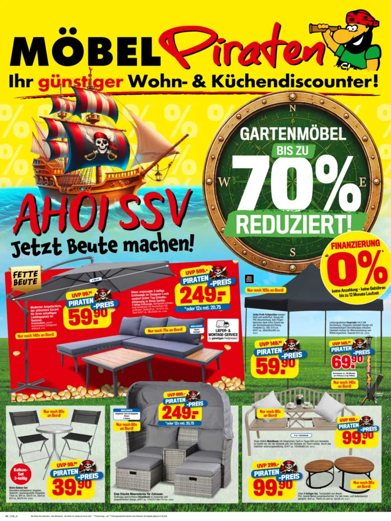 Möbelpiraten Prospekt vom 18.07.2026, Seite 1