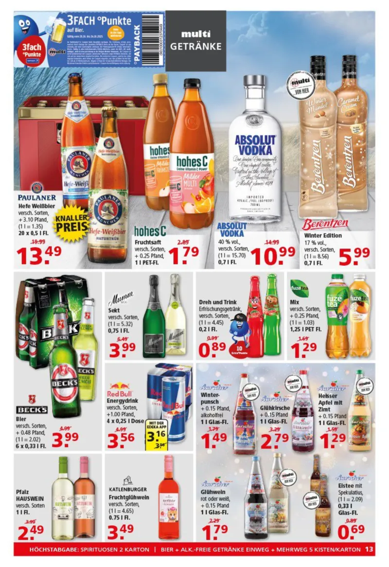 Multi Markt Prospekt vom 20.10.2025, Seite 13 Multi Markt Prospekt vom 20.10.2025, Seite 13