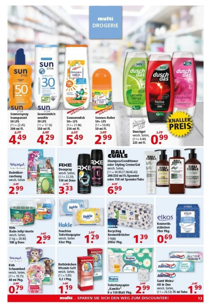Multi Markt Prospekt vom 03.08.2026, Seite 13