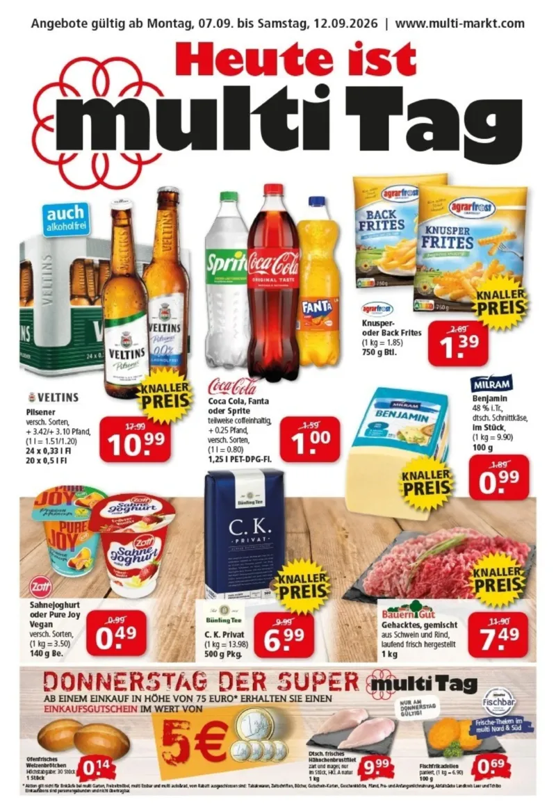 Multi Markt Prospekt vom 07.09.2026, Seite 1
