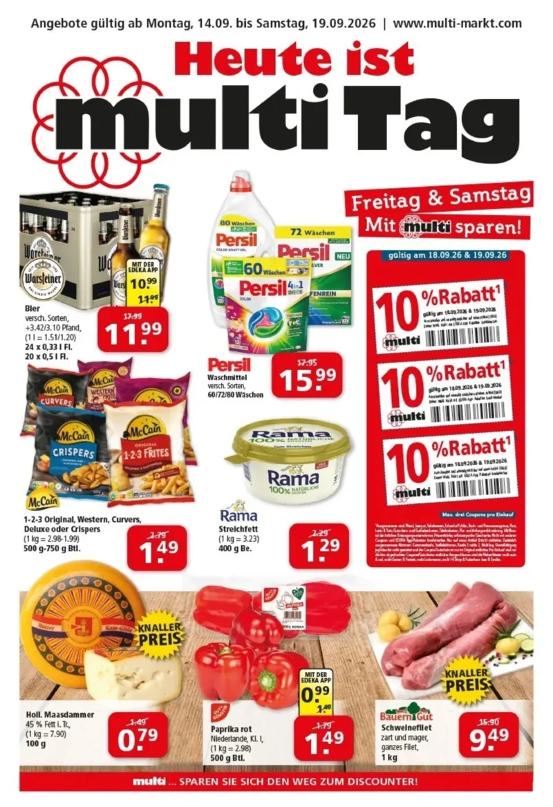 Multi Markt Prospekt vom 14.09.2026, Seite 1