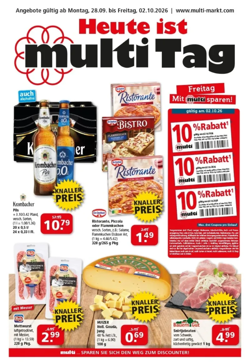 Multi Markt Prospekt vom 28.09.2026, Seite 1