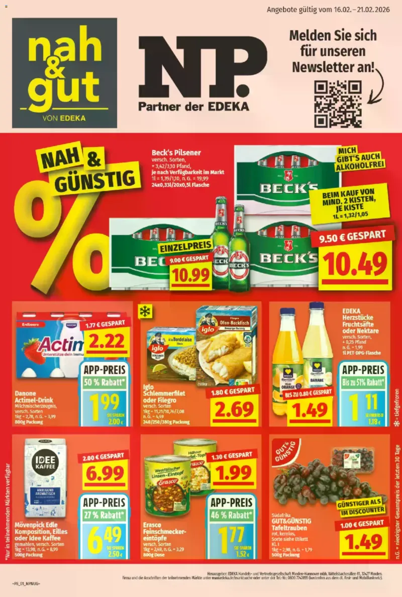 NP Markt Prospekt vom 16.02.2026, Seite 1