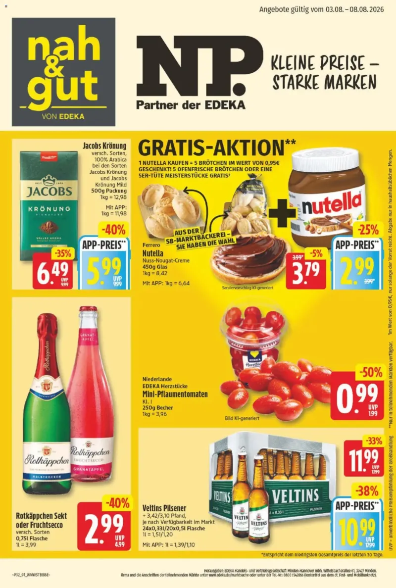 NP Markt Prospekt vom 03.08.2026, Seite 1