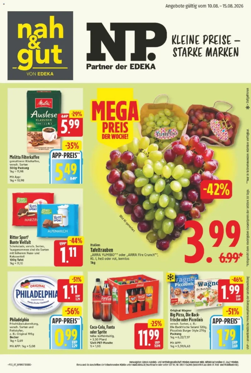 NP Markt Prospekt vom 10.08.2026, Seite 1
