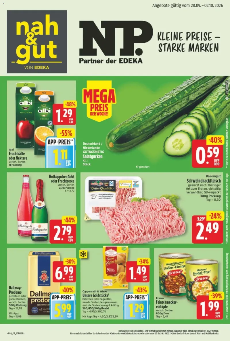 NP Markt Prospekt vom 28.09.2026, Seite 1