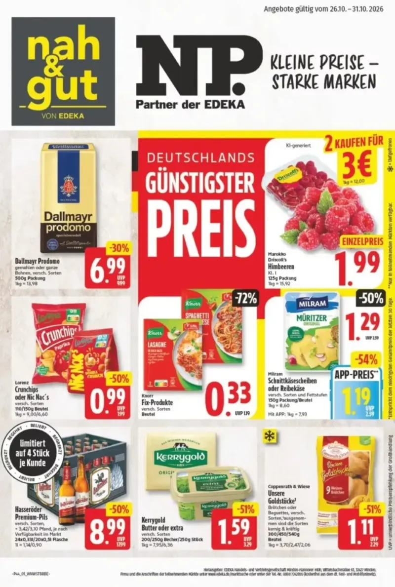 NP Markt Prospekt vom 26.10.2026, Seite 1