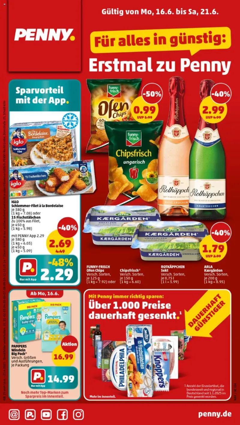 Penny Markt Prospekt vom 16.06.2025, Seite 1