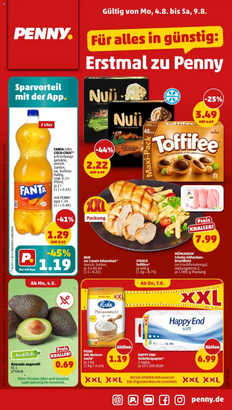 Penny Markt Prospekt vom 04.08.2025, Seite 1
