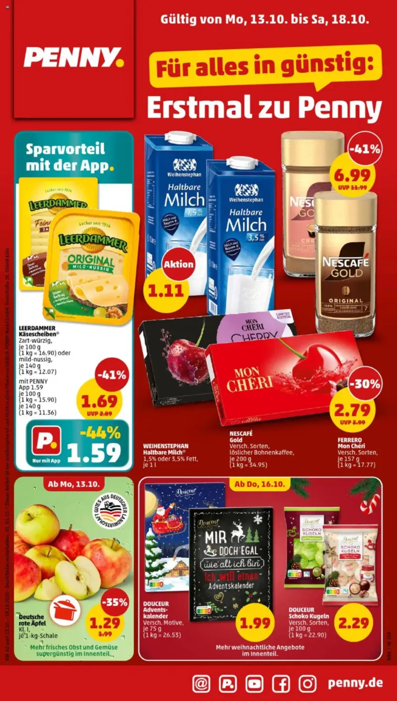 Penny Markt Prospekt vom 13.10.2025, Seite 1