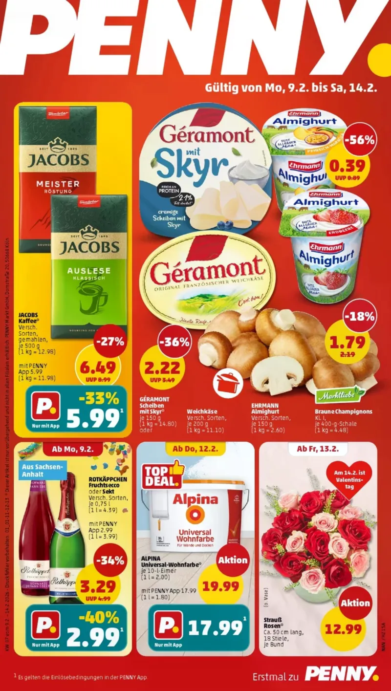 Penny Markt Prospekt vom 09.02.2026, Seite 1