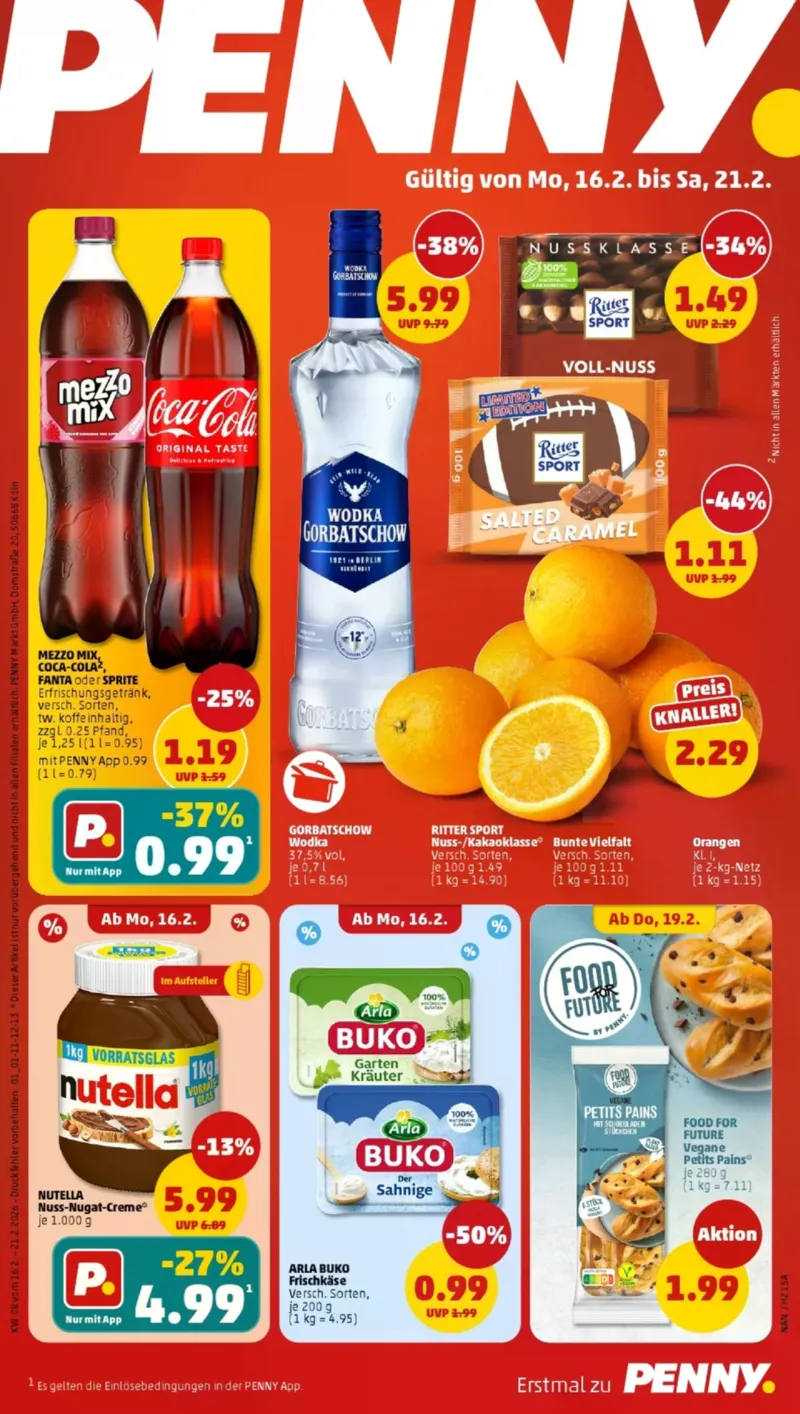 Penny Markt Prospekt vom 16.02.2026, Seite 1