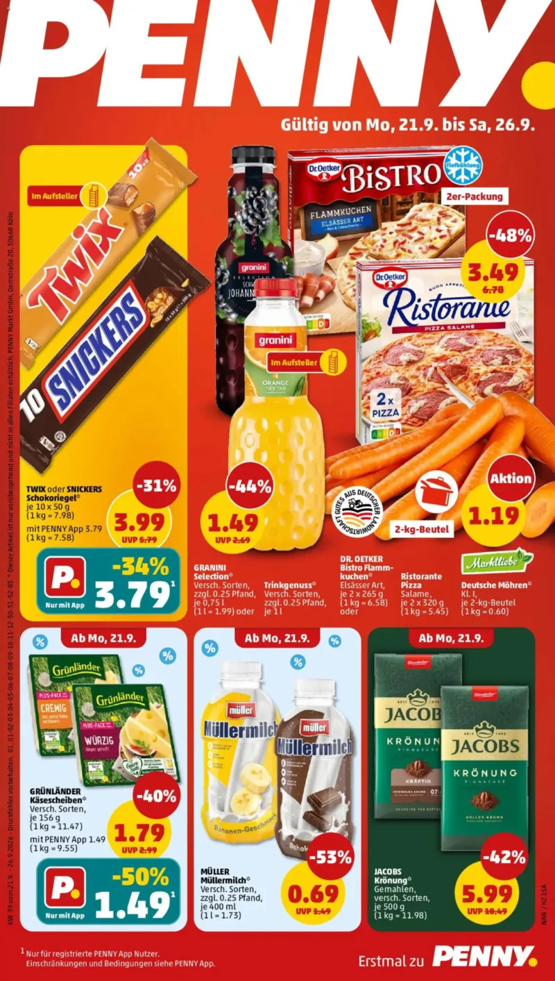 Penny Markt Prospekt vom 21.09.2026, Seite 1
