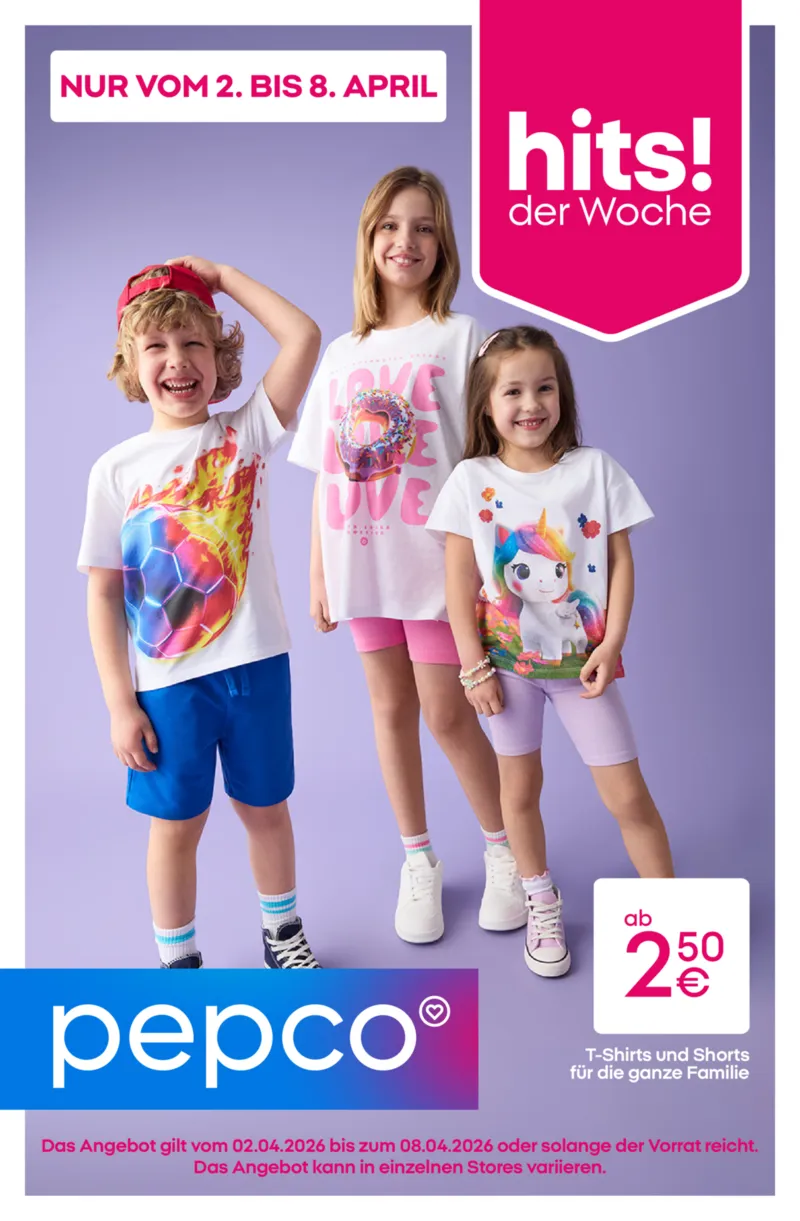Pepco Prospekt vom 02.04.2026, Seite 1