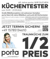 porta Möbel Prospekt vom 15.09.2025