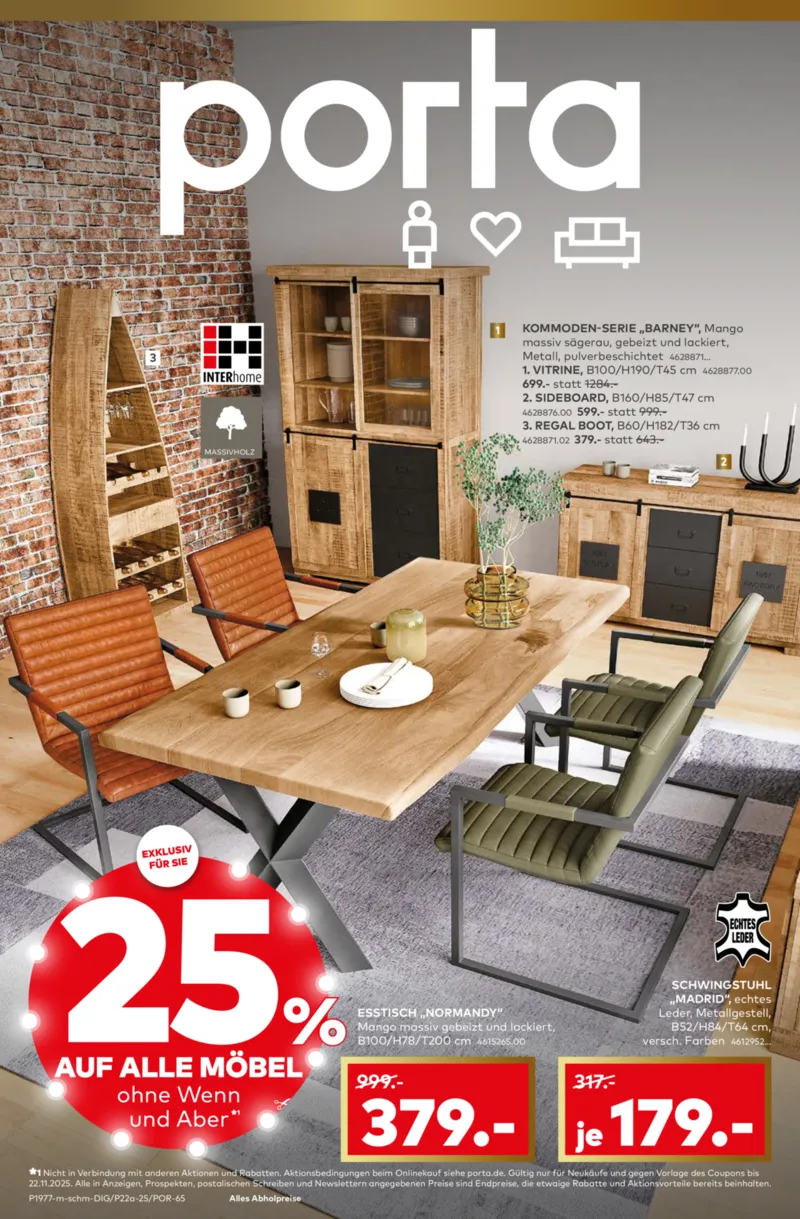 porta Möbel Prospekt vom 05.11.2025, Seite 1