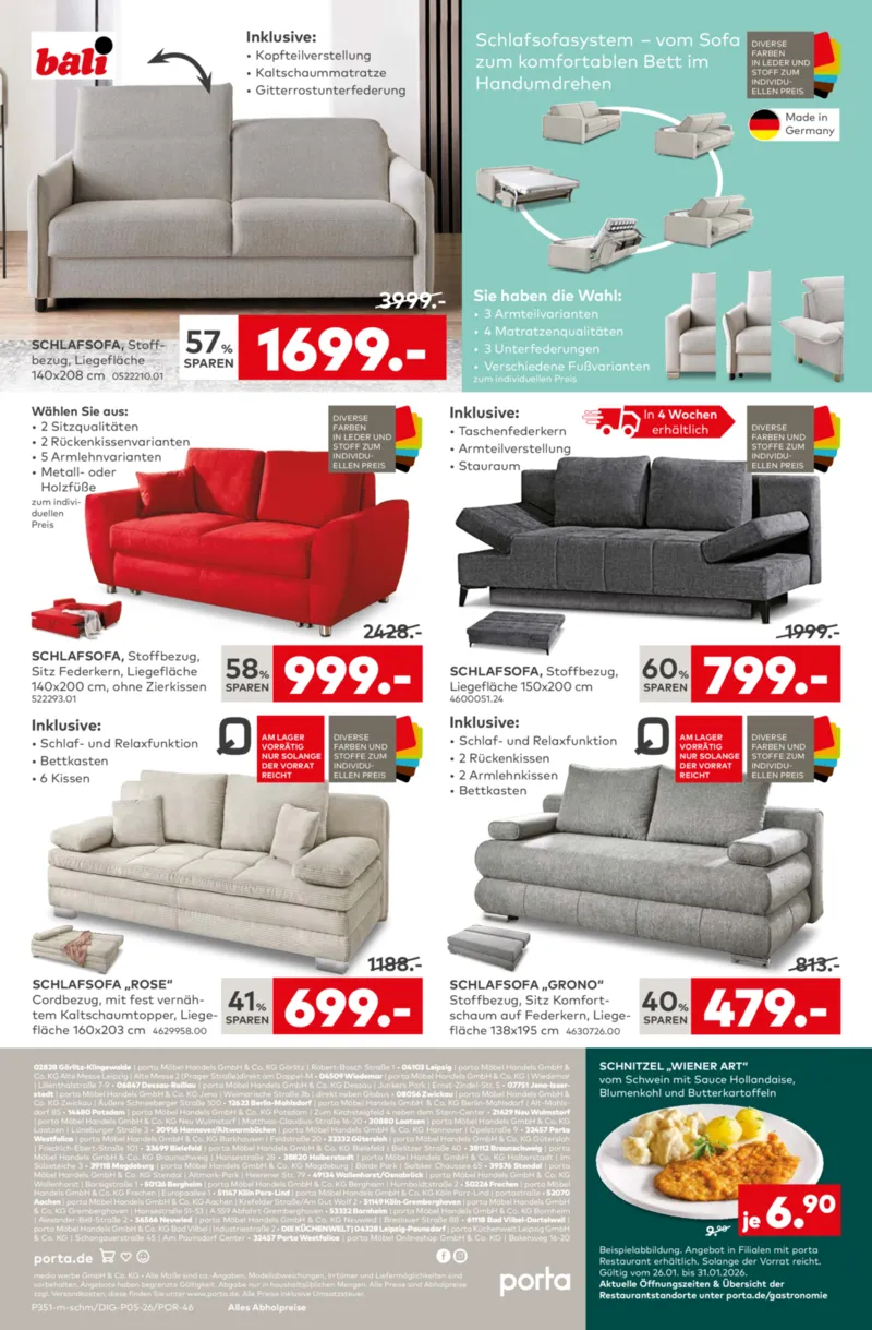 porta Möbel Prospekt vom 26.01.2026, Seite 12