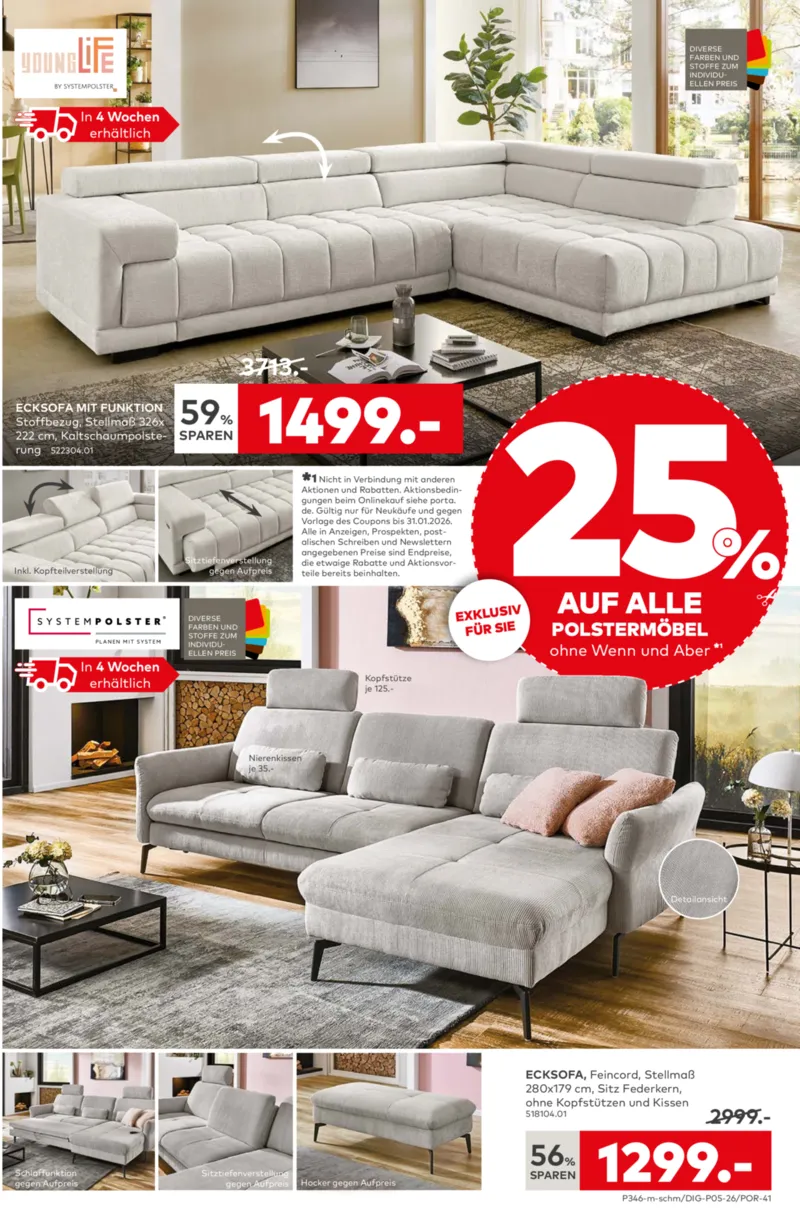 porta Möbel Prospekt vom 26.01.2026, Seite 7