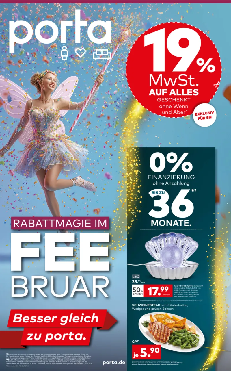 porta Möbel Prospekt vom 02.02.2026, Seite 1