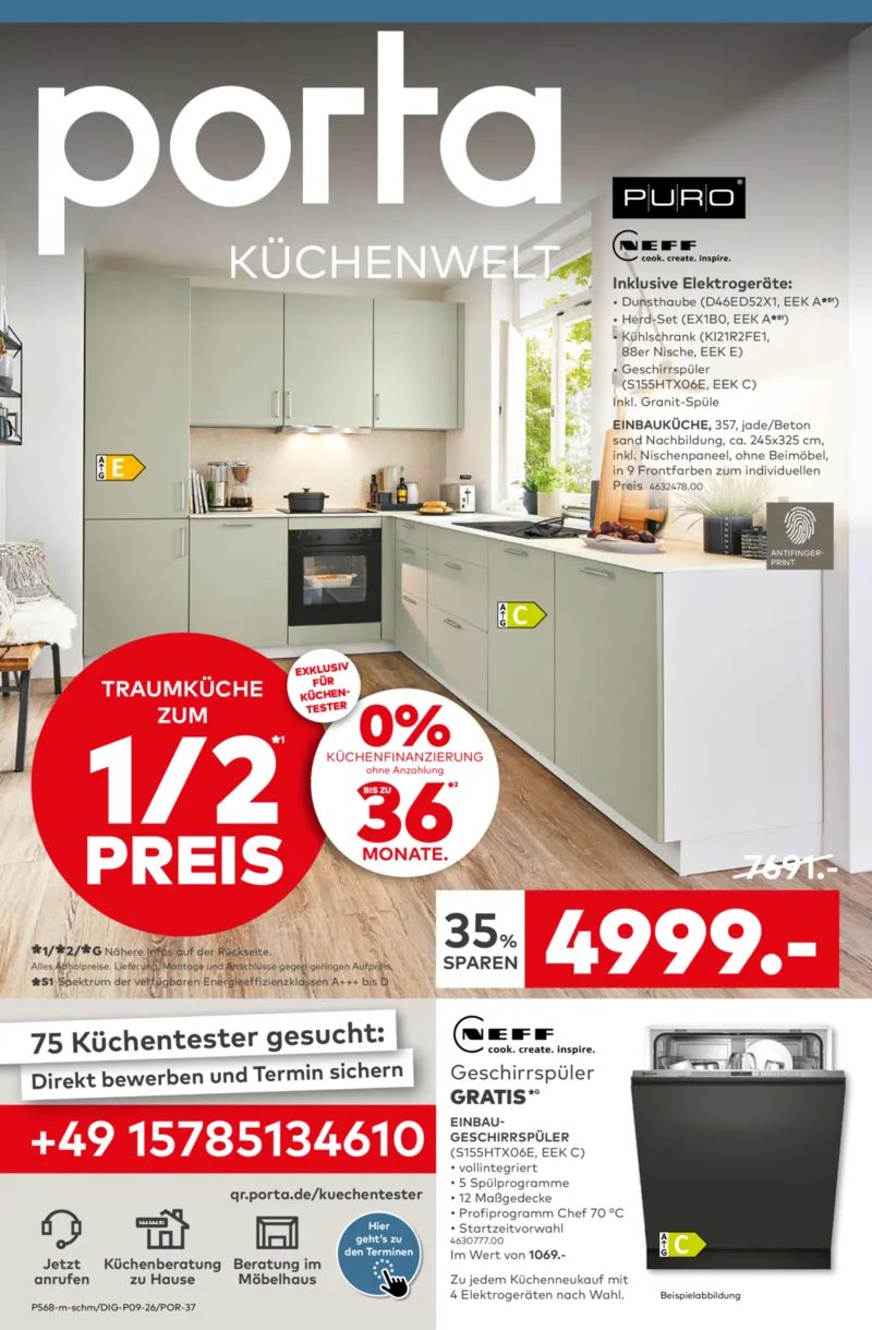 porta Möbel Prospekt vom 16.02.2026, Seite 1