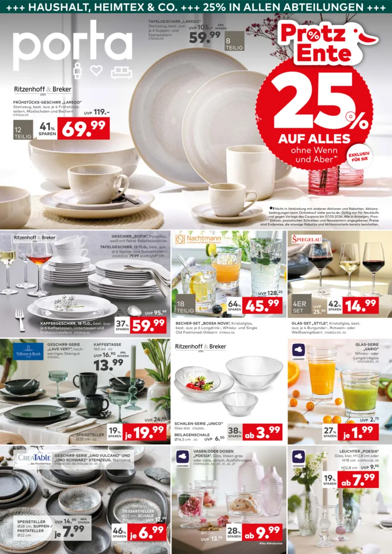 porta Möbel Prospekt vom 02.03.2026, Seite 1