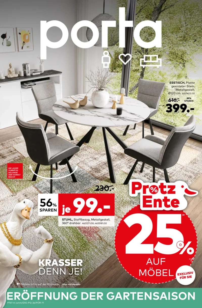porta Möbel Prospekt vom 09.03.2026, Seite 1