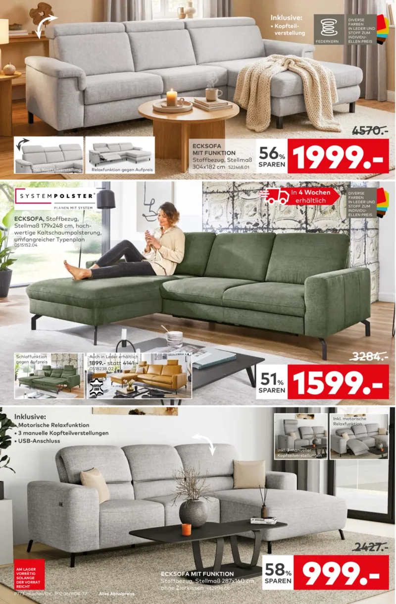 porta Möbel Prospekt vom 09.03.2026, Seite 2