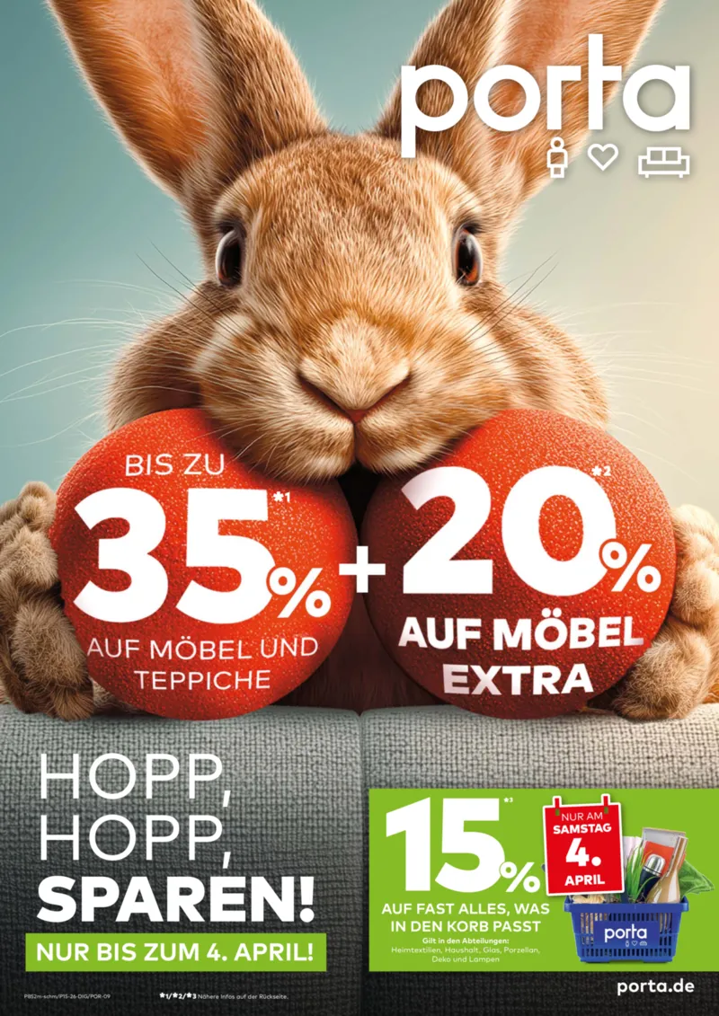 porta Möbel Prospekt vom 30.03.2026, Seite 1