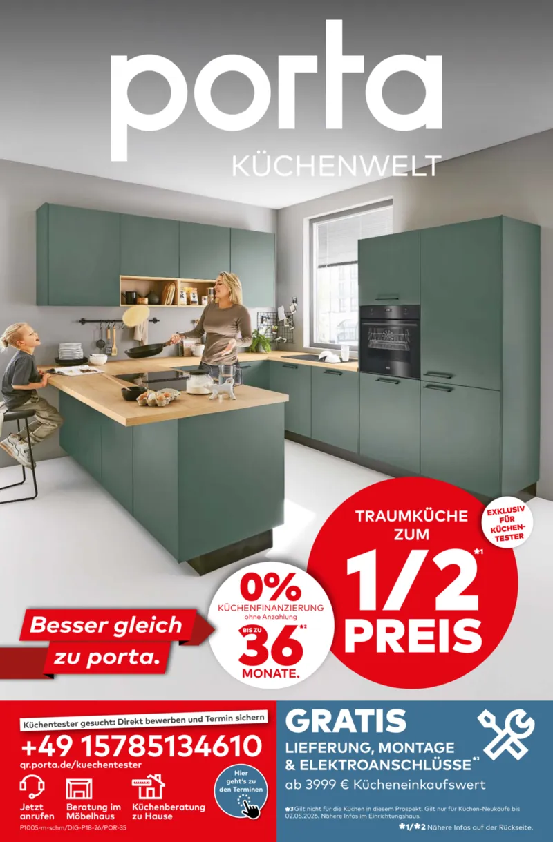 porta Möbel Prospekt vom 27.04.2026, Seite 1