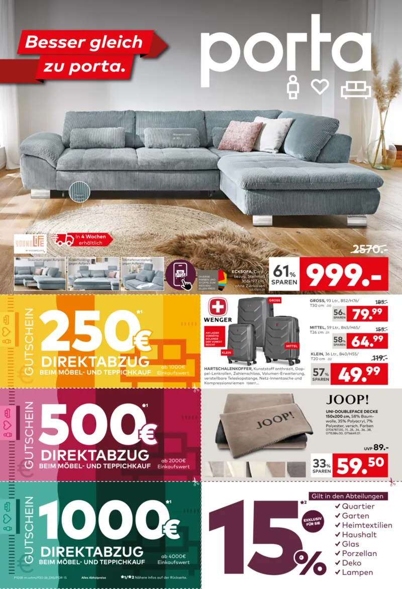 porta Möbel Prospekt vom 04.05.2026, Seite 1