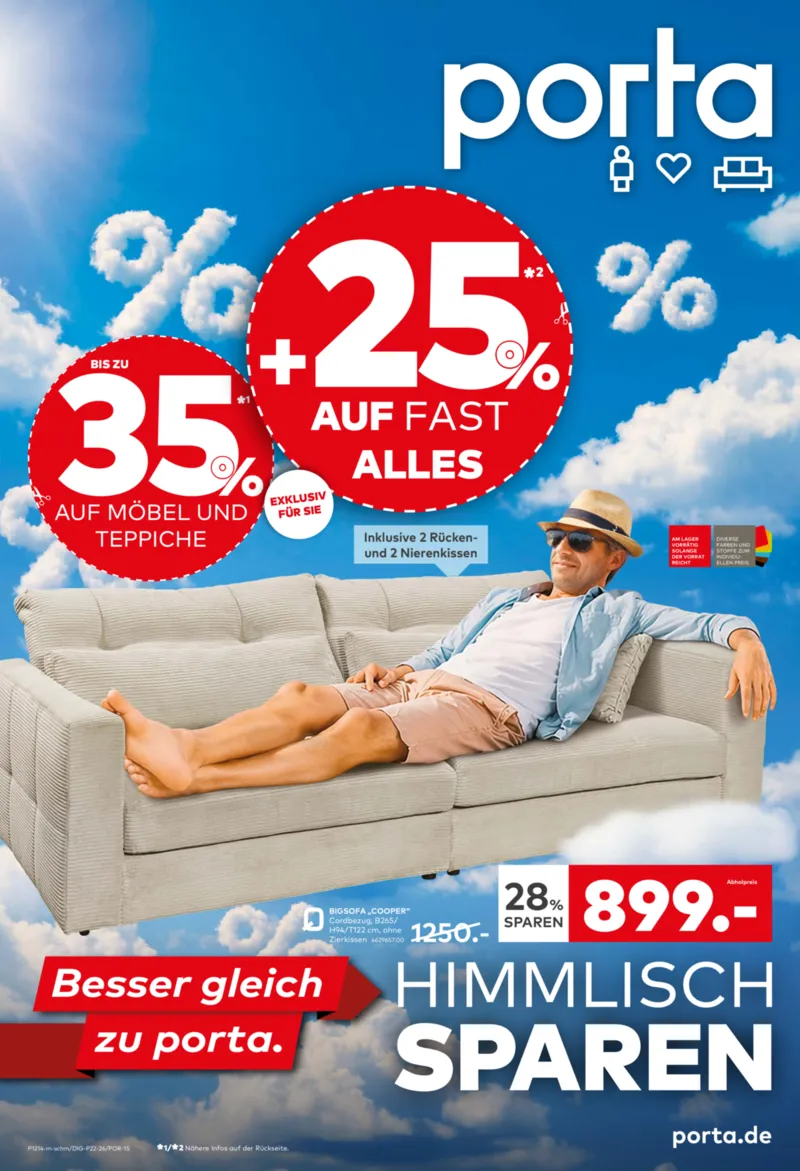 porta Möbel Prospekt vom 01.06.2026, Seite 1