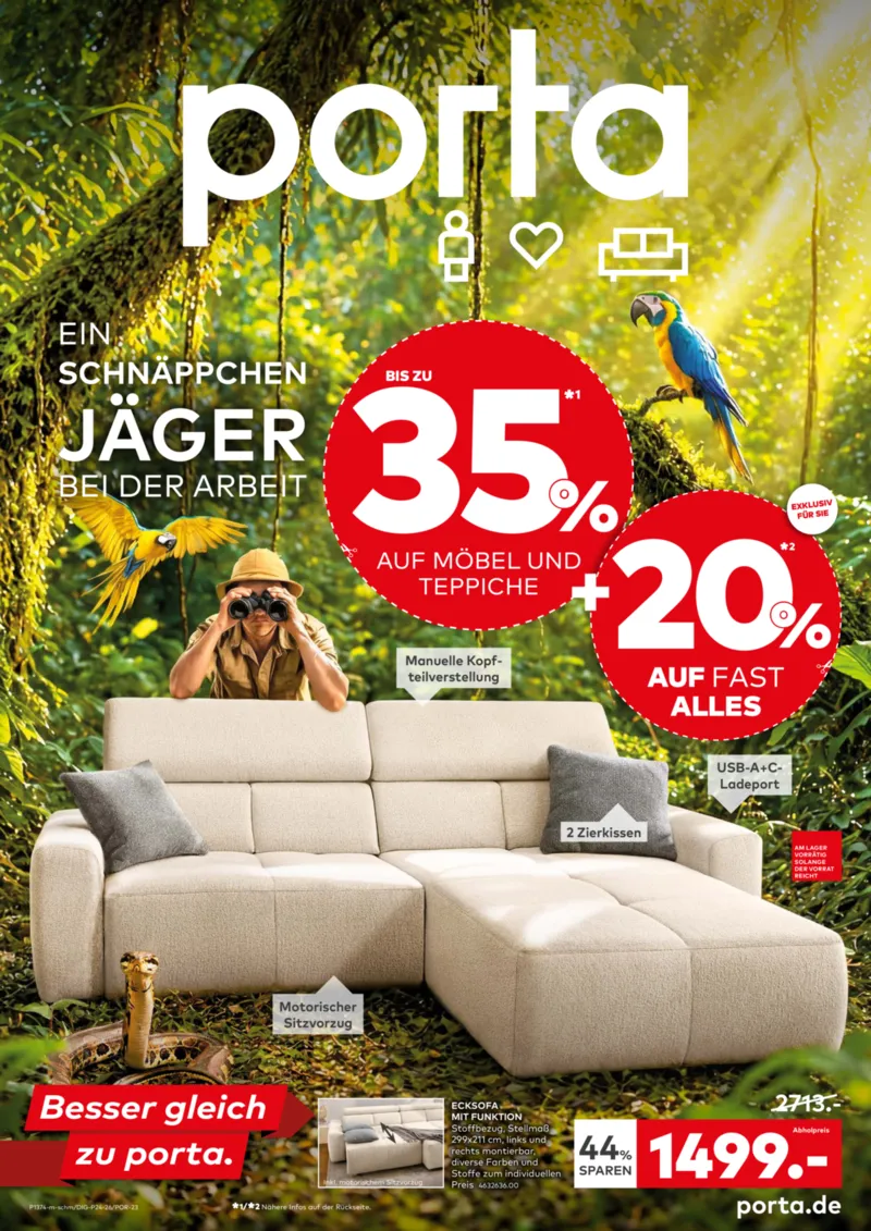 porta Möbel Prospekt vom 29.06.2026, Seite 1