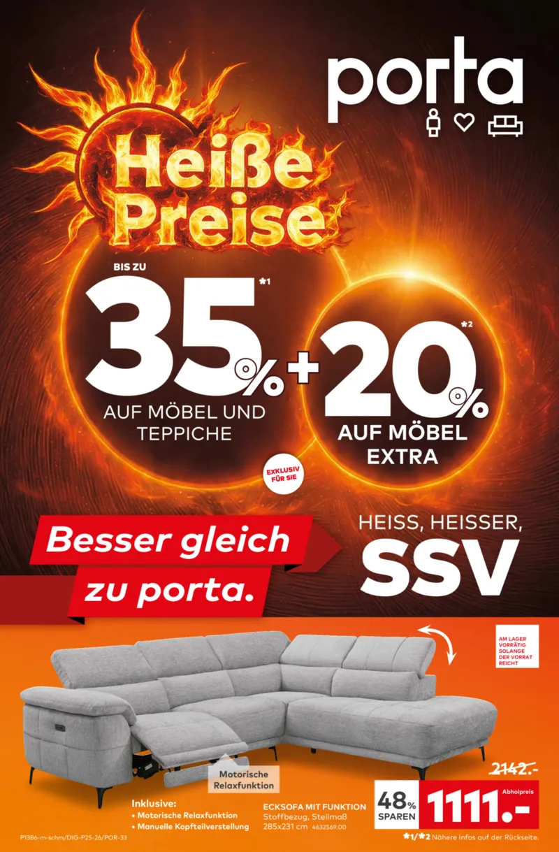 porta Möbel Prospekt vom 06.07.2026, Seite 1